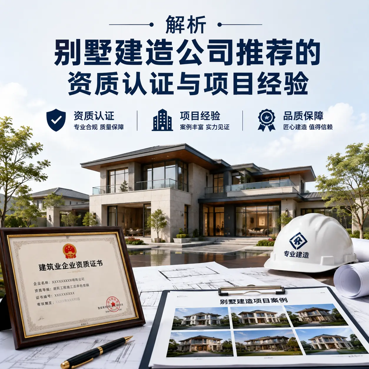 解析 黔东南 别墅建造公司推荐的资质认证与项目经验