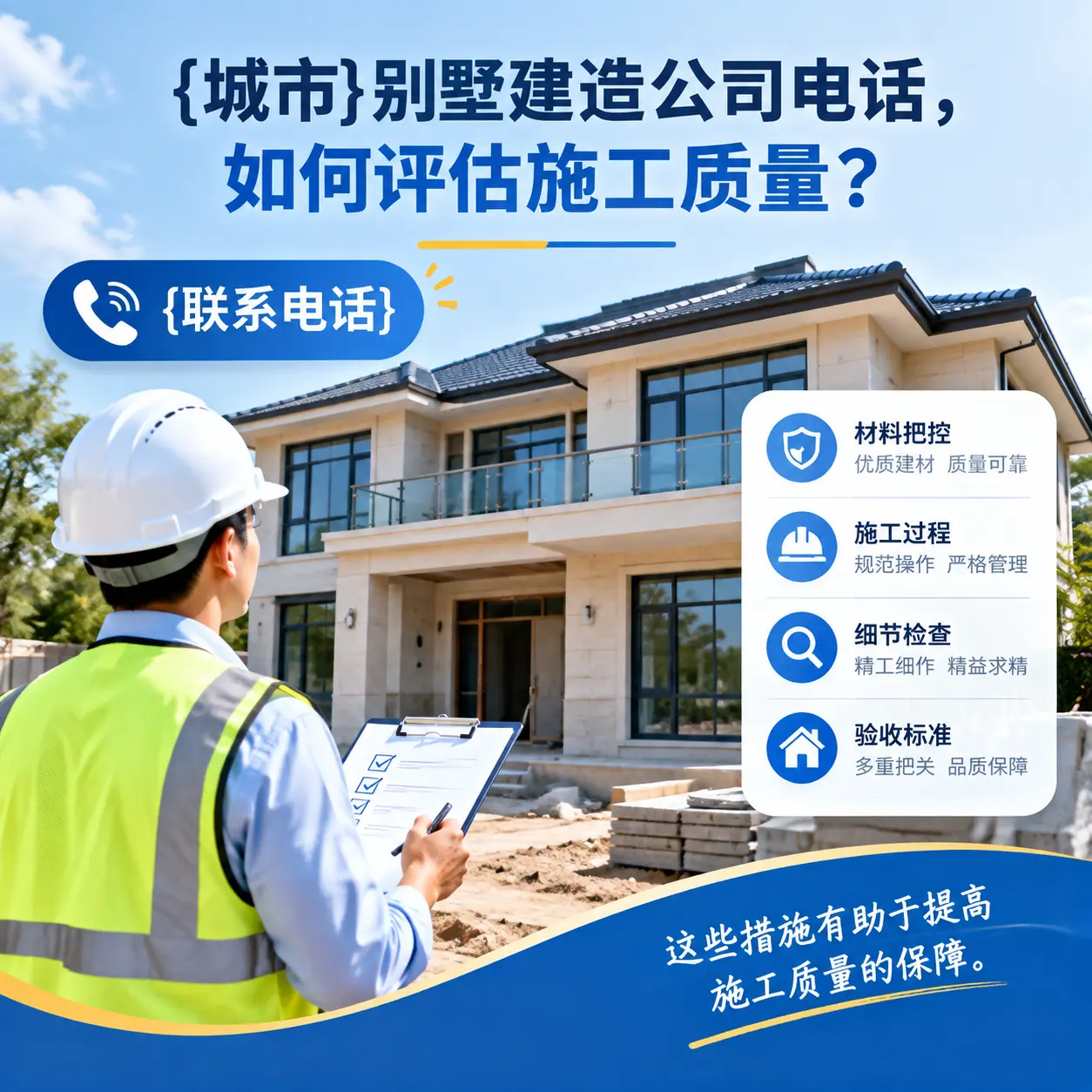黔东南别墅建造公司电话,如何评估施工质量?